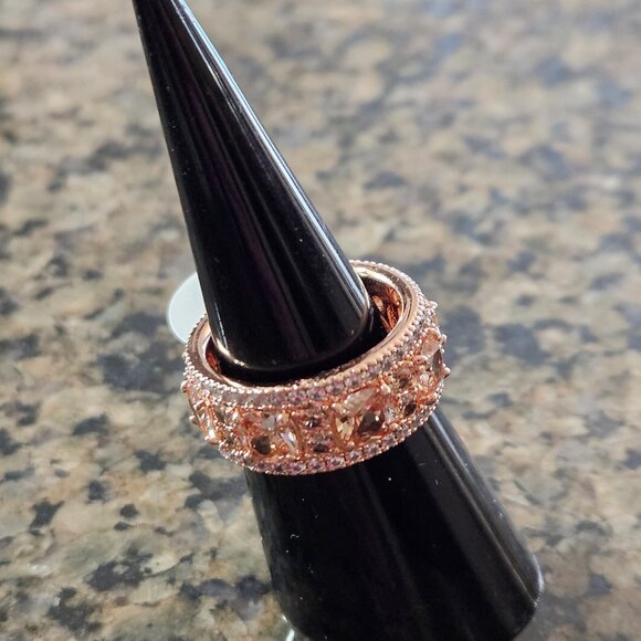 Bomb Party RG95550 "With Stars In Her Eyes" Smokey Topaz Cubic Zirconia Sz 6 - Picture 3 of 5